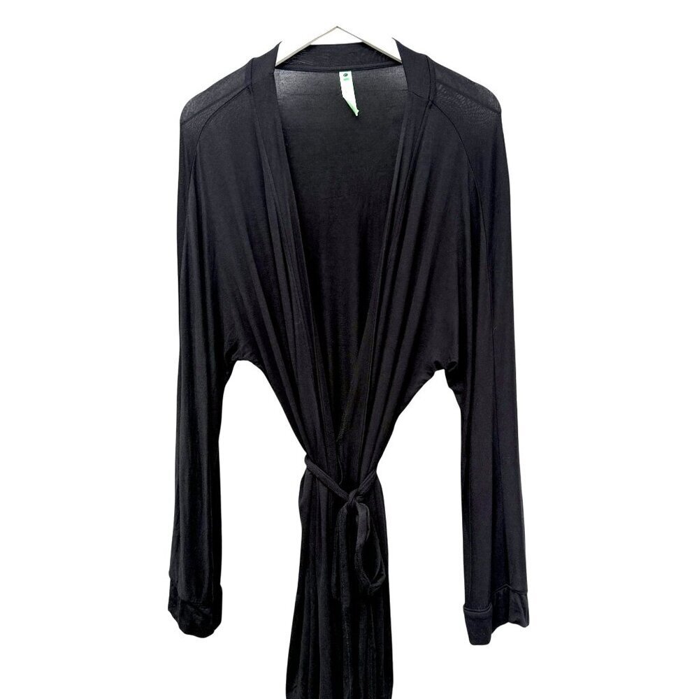 HONEYDEW Robe Black Size Large Stretch Rayon Blend Kimono Womens Loungewear - Picture 2 of 11